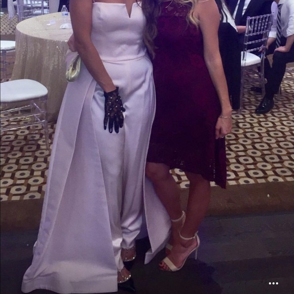 Halston Heritage faille full skirted jumpsuit - Picture 2 of 2